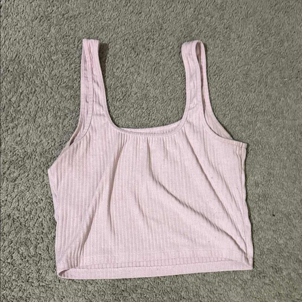 Hollister Light Pink Ribbed Tank Top